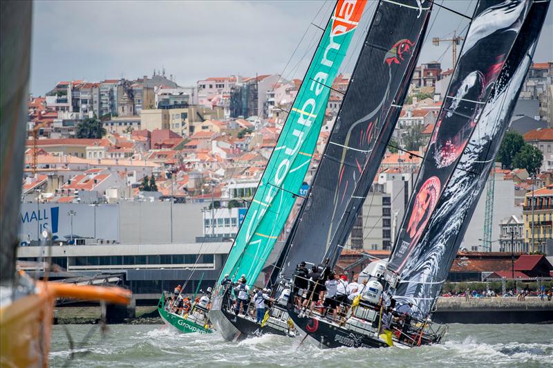Oeiras In-Port Race in Lisbon, during the Volvo Ocean Race 2011-12 photo copyright Paul Todd / Volvo Ocean Race taken at  and featuring the Volvo 70 class