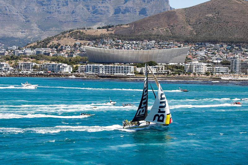 Leg 3, Cape Town to Melbourne, Start photo copyright Ainhoa Sanchez / Volvo Ocean Race taken at Royal Cape Yacht Club and featuring the Volvo 70 class