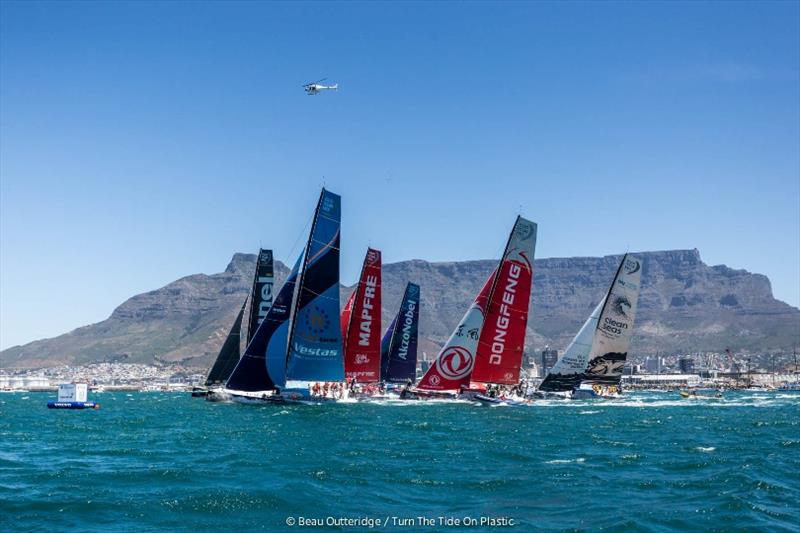 Leg 3, Cape Town to Melbourne, Start – Volvo Ocean Race photo copyright Beau Outteridge / Turn the Tide on Plastic taken at  and featuring the Volvo One-Design class