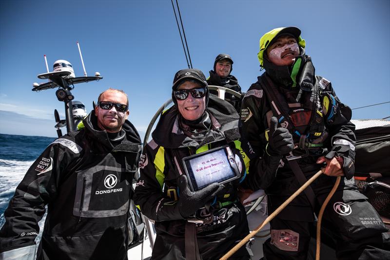 Leg 3, Cape Town to Melbourne, day 08, on board Dongfeng. All the crew would like to congrat Francois Gabart for his amazing record photo copyright Martin Keruzore / Volvo Ocean Race taken at  and featuring the Volvo One-Design class