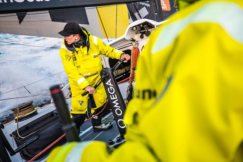 Leg 3, Cape Town to Melbourne, day 11, on board Brunel, Peter Burling trimming. - photo © Ugo Fonolla / Volvo Ocean Race