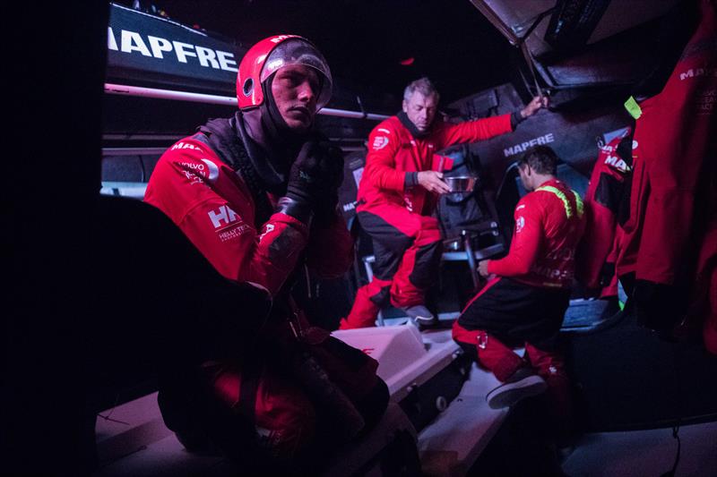 Below decks MAPFRE, Day 10, Leg 3 Volvo Ocean Race 2017/18 - photo © Jen Edney / Volvo Ocean Race