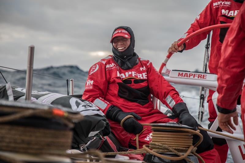 Leg 3, Cape Town to Melbourne, day 11, Tamara Echegoyen on board MAPFRE photo copyright Jen Edney / Volvo Ocean Race taken at  and featuring the Volvo One-Design class