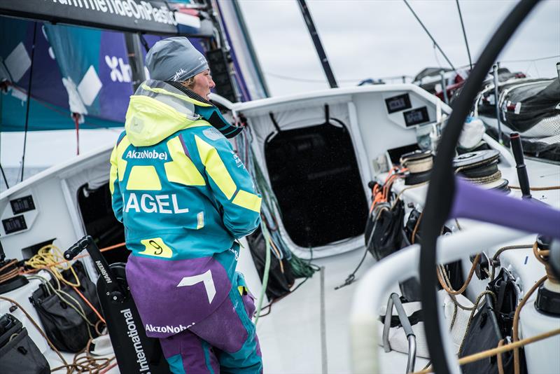 Leg 3, Cape Town to Melbourne, day 13, on board AkzoNobel. Mix feelings for Emily Nagel who will be missing her first Christmas away from family. - photo © James Blake / Volvo Ocean Race