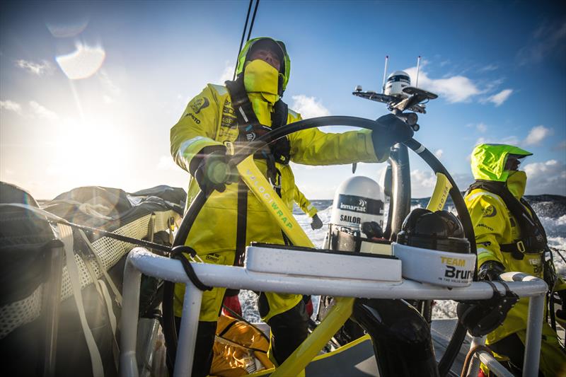 Leg 3, Cape Town to Melbourne, day 13, on board Brunel, Bouwe Bekking stearing. - photo © Ugo Fonolla / Volvo Ocean Race