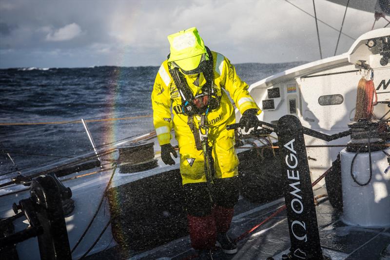 Leg 3, Cape Town to Melbourne, day 13, on board Brunel, rainbow. - photo © Ugo Fonolla / Volvo Ocean Race