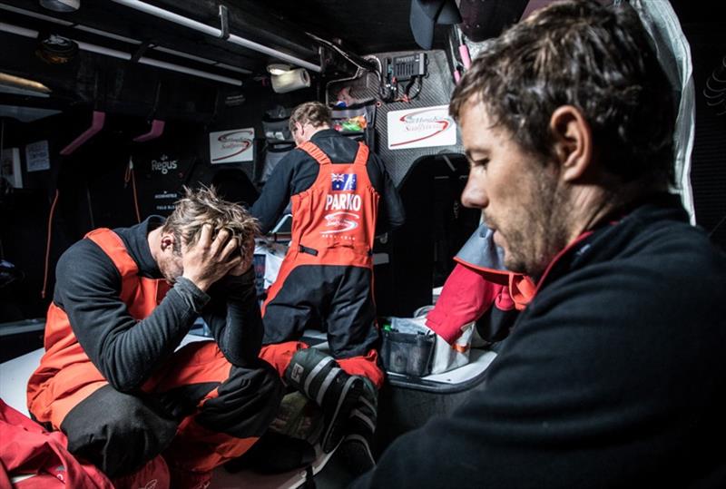Leg 3, Cape Town to Melbourne, day 12, Long watch over. Alex Gough on board Sun Hung Kai / Scallywag. - photo © Konrad Frost / Volvo Ocean Race