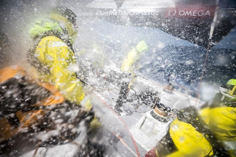 Leg 3, Cape Town to Melbourne, day 06, on board Brunel, when a pillin becomes an extreme pilling photo copyright Ugo Fonolla / Volvo Ocean Race taken at  and featuring the Volvo One-Design class