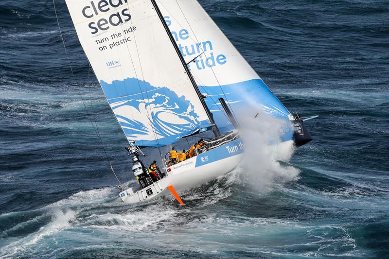 Turn  the Tide on Plastic, Leg 4, Melbourne to Hong Kong, start photo copyright Ainhoa Sanchez / Volvo Ocean Race taken at Royal Melbourne Yacht Squadron and featuring the Volvo One-Design class