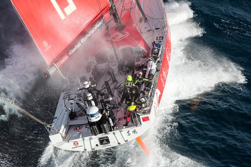 Dongfeng, Leg 4, Melbourne to Hong Kong, start photo copyright Ainhoa Sanchez / Volvo Ocean Race taken at Royal Melbourne Yacht Squadron and featuring the Volvo One-Design class