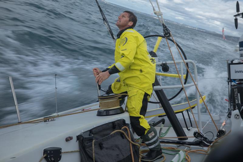 Leg 4, Melbourne to Hong Kong, day 01 on board Brunel. Rome Kirby leg 4 photo copyright Yann Riou / Volvo Ocean Race taken at Royal Melbourne Yacht Squadron and featuring the Volvo One-Design class