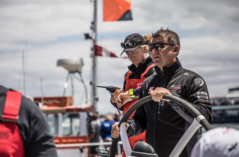 Leg 4, Melbourne to Hong Kong, day 1 David Witt lining up for the start on board Sun Hung Kai / Scallywag photo copyright Konrad Frost / Volvo Ocean Race taken at Royal Melbourne Yacht Squadron and featuring the Volvo One-Design class