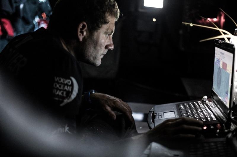 Volvo Ocean Race Leg 4, Melbourne to Hong Kong, day 03 on board Dongfeng. Charles Caudrelier focus and tired after these first days of close racing. - photo © Martin Keruzore / Volvo Ocean Race