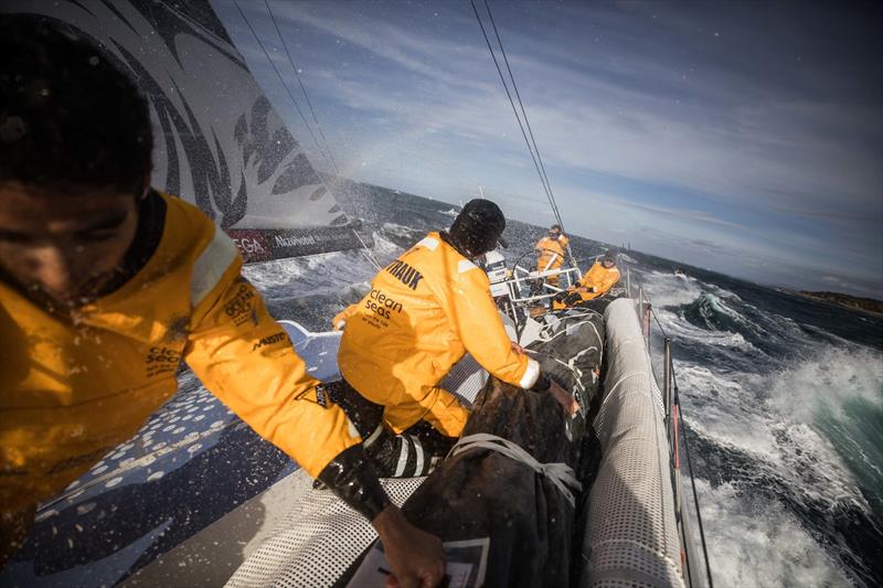 Leg 4, Melbourne to Hong Kong, Leg Start on day 1 on board Turn the Tide on Plastic photo copyright Brian Carlin / Volvo Ocean Race taken at Royal Melbourne Yacht Squadron and featuring the Volvo One-Design class