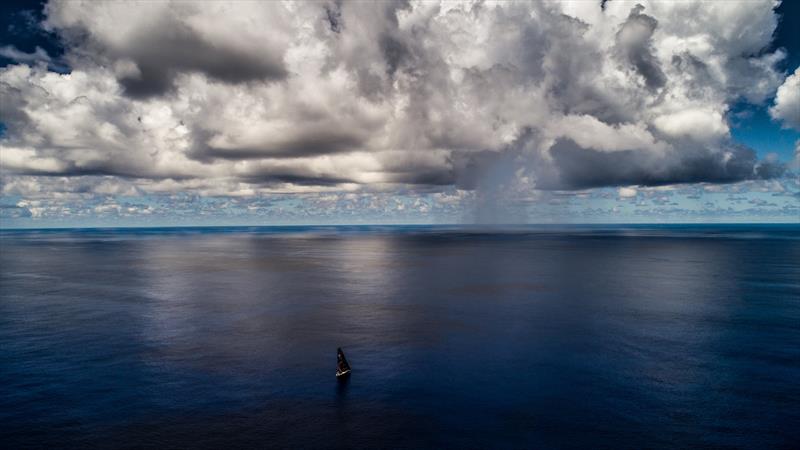 Leg 4, Melbourne to Hong Kong, Day 8 Doldrums fully upon us. Huge cloud sytems all around and little to no wind in patches all over the route on board Sun Hung Kai / Scallywag photo copyright Konrad Frost / Volvo Ocean Race taken at  and featuring the Volvo One-Design class
