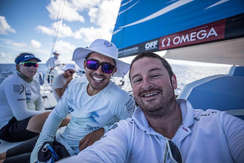Leg 4, Melbourne to Hong Kong, Day 10 onboard Turn the Tide on Plastic. Selfie with some of the crew on Turn the Tide photo copyright Brian Carlin / Volvo Ocean Race taken at  and featuring the Volvo One-Design class