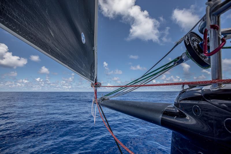 Leg 4, Melbourne to Hong Kong, day 10 The bowsprit on board Sun Hung Kai / Scallywag photo copyright Konrad Frost / Volvo Ocean Race taken at  and featuring the Volvo One-Design class