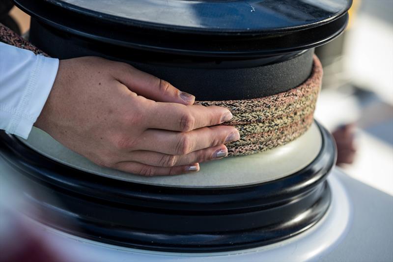 Leg 4, Melbourne to Hong Kong, Day 12 onboard Turn the Tide on Plastic. The nail varnish is finally chipping off as this leg starts to take effect on the crew photo copyright Brian Carlin / Volvo Ocean Race taken at  and featuring the Volvo One-Design class