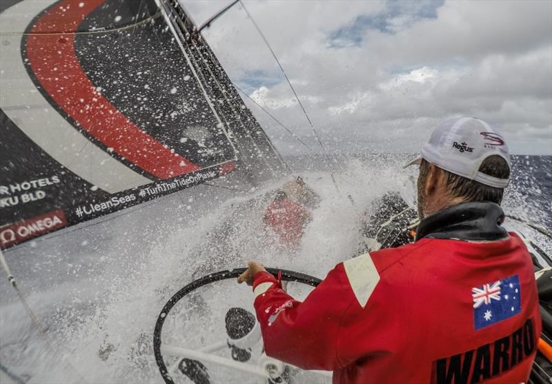 Volvo Ocean Race, Leg 4, Melbourne to Hong Kong, day 13 Big speeds and lots of water over the deck on board Sun Hung Kai / Scallywag photo copyright Konrad Frost / Volvo Ocean Race taken at  and featuring the Volvo One-Design class