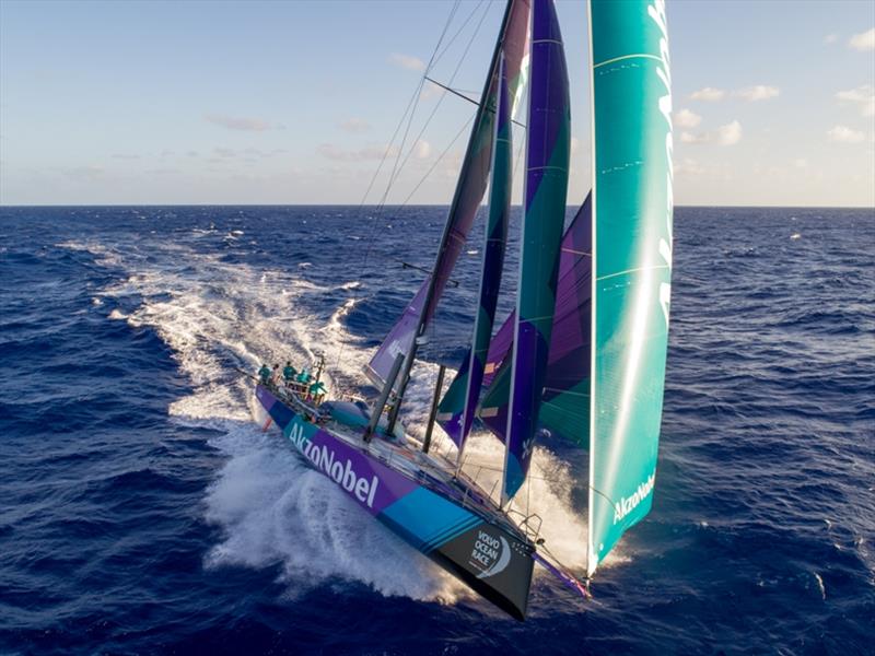 Volvo Ocean Race Leg 4, Melbourne to Hong Kong, day 14. Onboard Azkonobel in the South Pacific near Challenger Deep photo copyright Sam Greenfield / Volvo Ocean Race taken at  and featuring the Volvo One-Design class