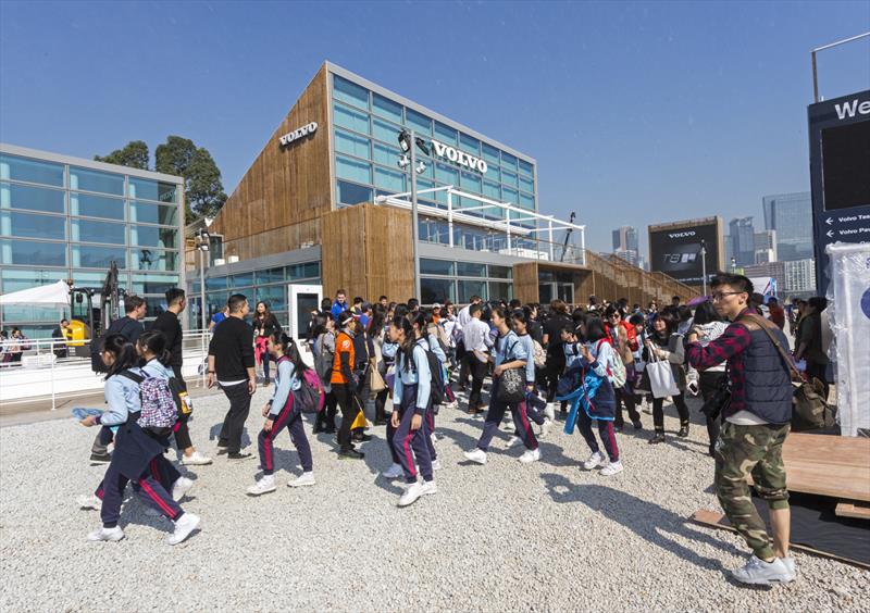 VOR Hong Kong Stopover: Opening Day at the Race Village. Volvo Pavilion photo copyright Guy Nowell taken at Royal Hong Kong Yacht Club and featuring the Volvo One-Design class