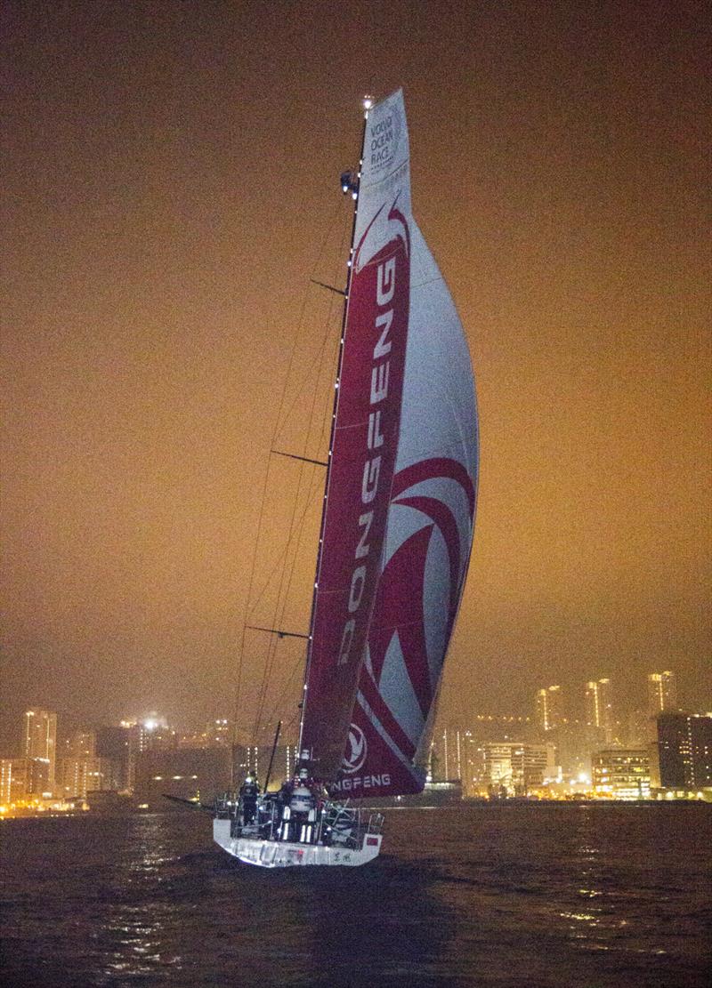 Volvo Ocean Race 2017-18. Dongfeng arriving in Hong Kong at the end of Leg 4 photo copyright Guy Nowell taken at  and featuring the Volvo One-Design class