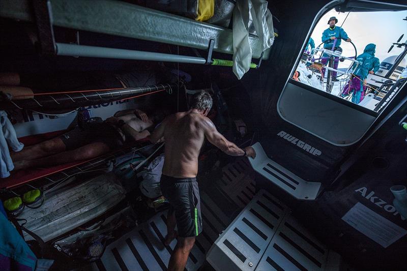 Below decks on AzkoNobel photo copyright Volvo Ocean Race taken at  and featuring the Volvo One-Design class