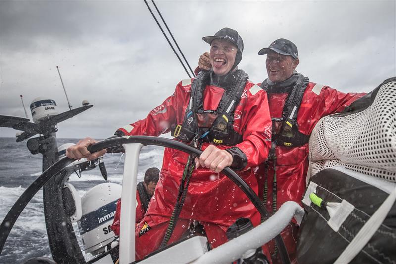 Leg 6 to Auckland, day 05 on board Sun hung Kai / Scallywag. Good mood onboard the Scallywag's. 11 February,  2018 photo copyright Jeremie Lecaudey / Volvo Ocean Race taken at  and featuring the Volvo One-Design class
