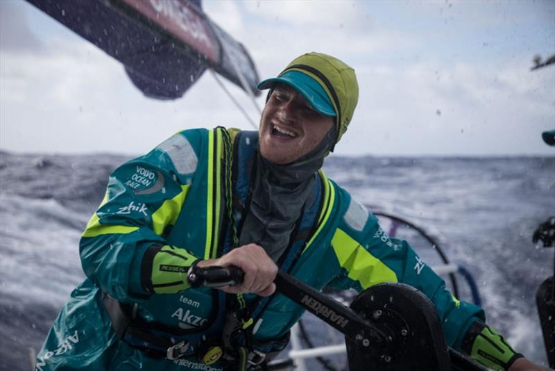 Volvo Ocean Race Leg 6 to Auckland, day 08 on board AkzoNobel, Nicolai Sehested in action. 14 February - photo © Rich Edwards / Volvo Ocean Race