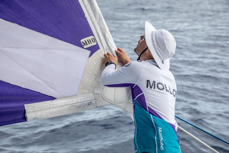 Volvo Ocean Race Leg 6 to Auckland, day 10 on board AkzoNobel, Luke Malloy in action 16 February - photo © Rich Edwards / Volvo Ocean Race