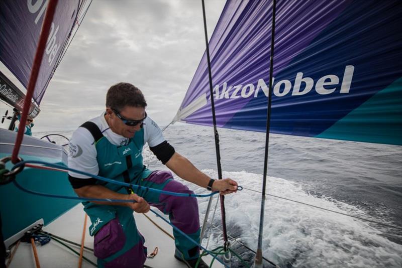 Volvo Ocean Race Leg 6 to Auckland, day 04 on board AkzoNobel. Justin Ferris in action photo copyright Rich Edwards / Volvo Ocean Race taken at  and featuring the Volvo One-Design class