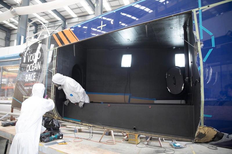 Vestas 11th Hour Racing under repair in the Yachting Developments Ltd facility in Auckland - photo © Vestas 11th Hour Racing