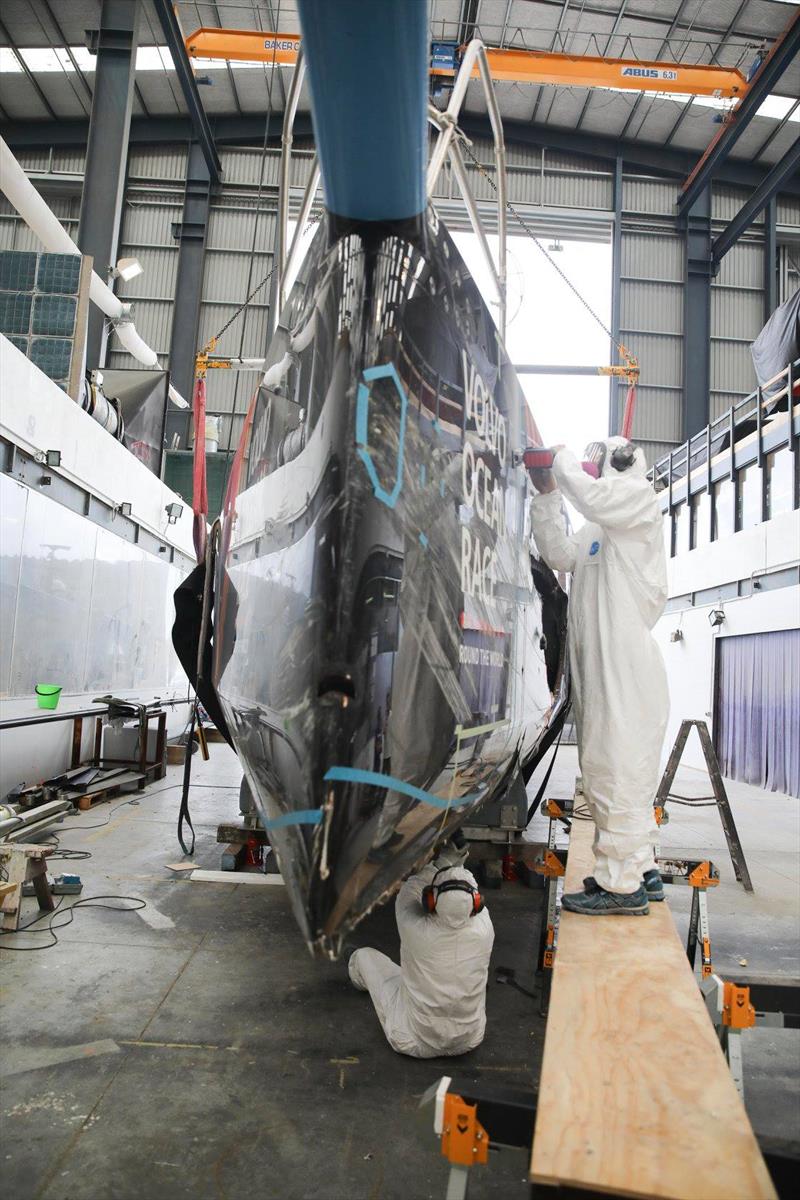 Vestas 11th Hour Racing under repair in the Yachting Developments Ltd facility in Auckland - photo © Vestas 11th Hour Racing