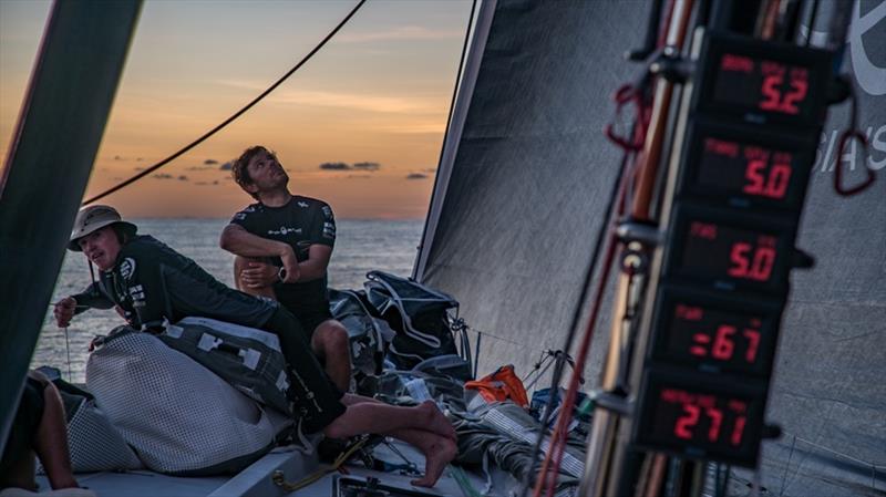 Volvo Ocean Race Leg 6 to Auckland, day 14 on board Sun hung Kai / Scallywag. Light winds and beautiful sunsets. 20 February - photo © Jeremie Lecaudey / Volvo Ocean Race