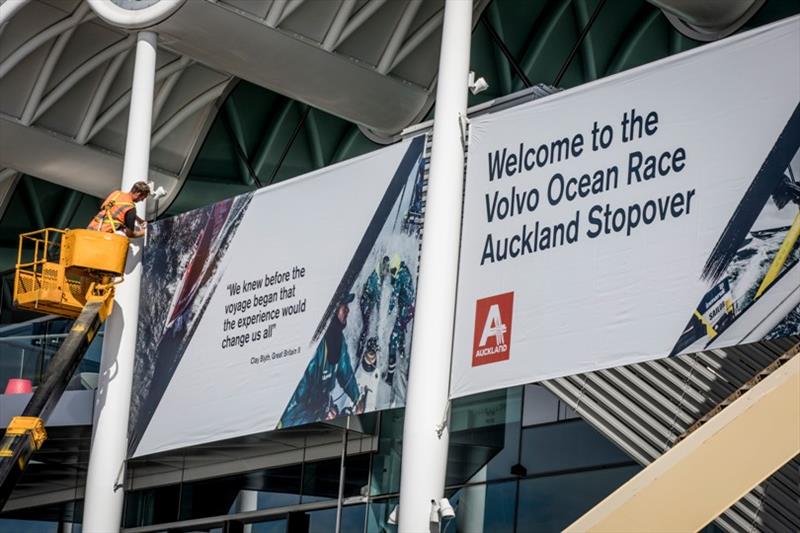 Volvo Ocean Race Auckland Stopover. Bump in. 20 February photo copyright Ainhoa Sanchez / Volvo Ocean Race taken at  and featuring the Volvo One-Design class