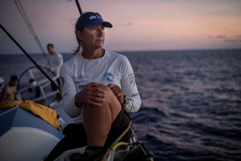 Volvo Ocean Race Leg 6 to Auckland, day 16 on board Turn the Tide on Plastic. Skipper Dee Caffari and her team sit in the lead position with only a few more days to go. It will be a close race.21 February photo copyright James Blake / Volvo Ocean Race taken at  and featuring the Volvo One-Design class