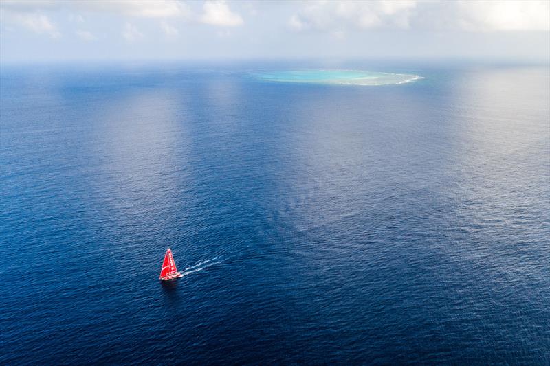 Leg 6 to Auckland, day 17 on board MAPFRE, Passing next to a reef of New Caledonia. 23 February,  photo copyright Ugo Fonolla / Volvo Ocean Race taken at  and featuring the Volvo One-Design class