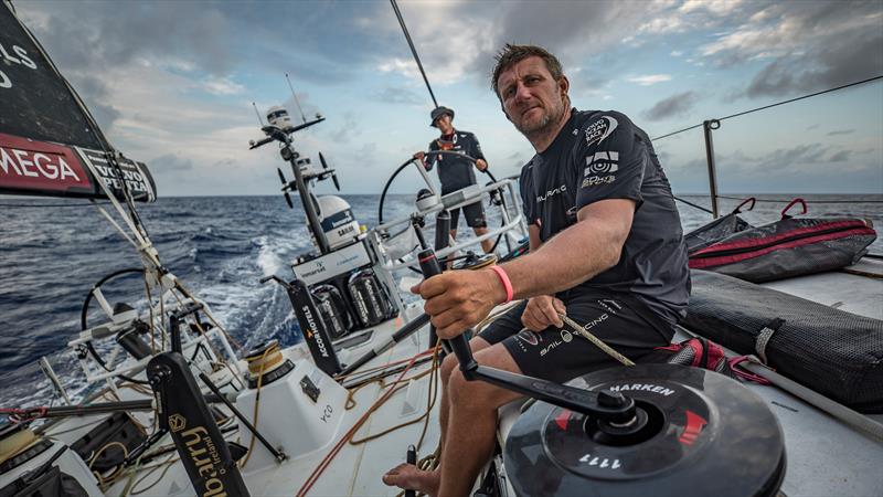 Leg 6 to Auckland, day 16 on board Sun hung Kai / Scallywag. John Fisher at sunset. 23 February, . - photo © Jeremie Lecaudey / Volvo Ocean Race