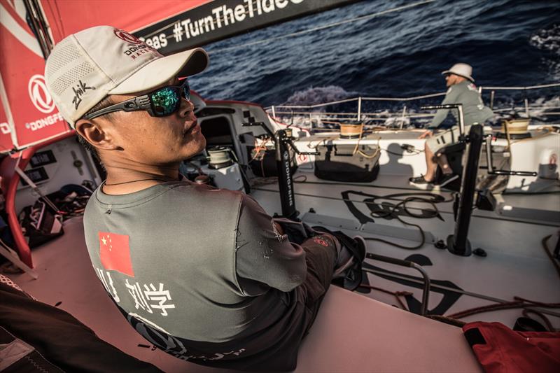 Leg 6 to Auckland, day 18 on board Dongfeng. 23 February, . Black is looking forward to arrive photo copyright Martin Keruzore / Volvo Ocean Race taken at  and featuring the Volvo One-Design class