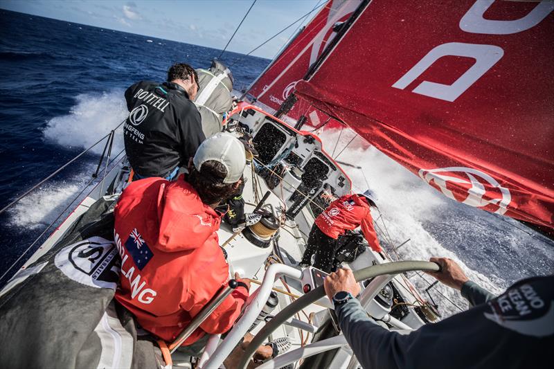 Leg 6 to Auckland, day 18 on board Dongfeng. 24 February, . The Breeze is finally back for the lastest days of sailing. - photo © Martin Keruzore / Volvo Ocean Race