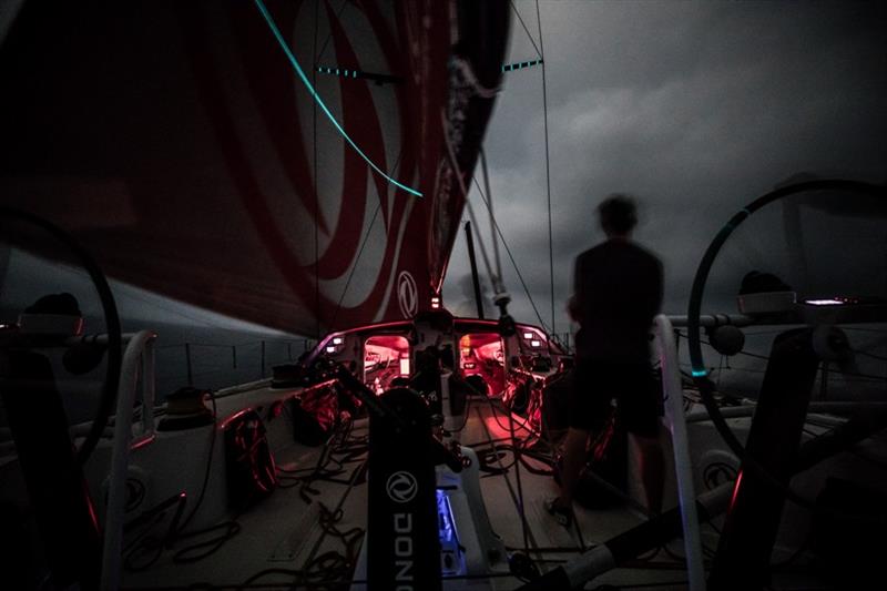 Volvo Ocean Race Leg 6 to Auckland, day 18 on board Dongfeng. Space ship by night photo copyright Martin Keruzore / Volvo Ocean Race taken at  and featuring the Volvo One-Design class