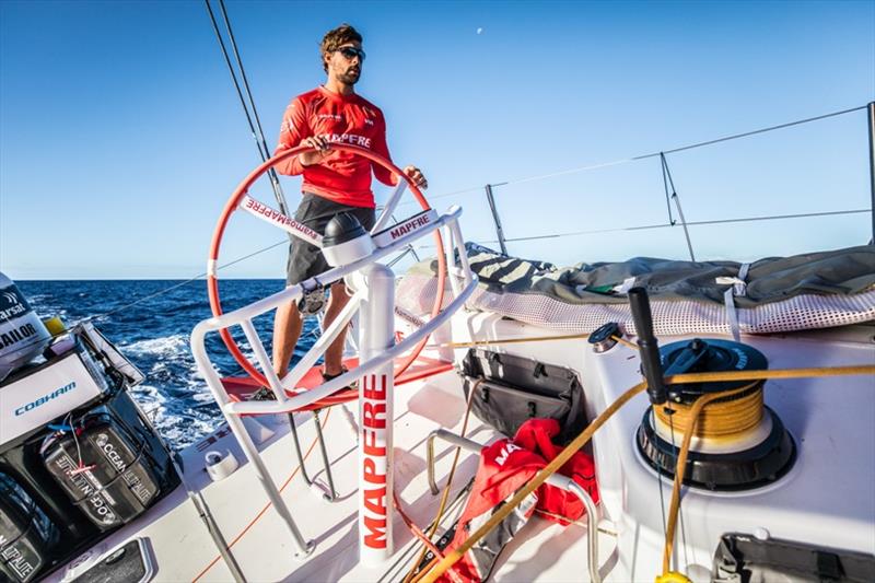 Volvo Ocean Race Leg 6 to Auckland, day 19 on board MAPFRE, Guillermo Altadill stearing. 25 February - photo © Ugo Fonolla / Volvo Ocean Race