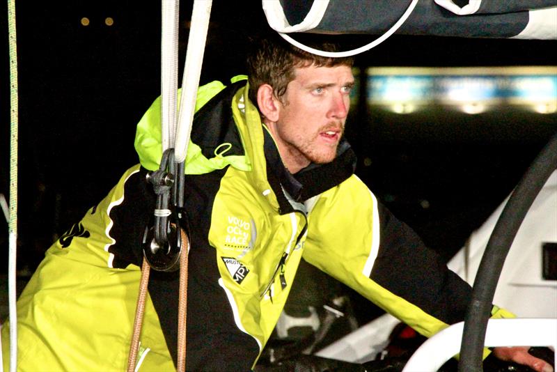After over 20 days at sea, Peter Burling (NZL) arrives aboard 6th placed Team Brunel Volvo Ocean Race - Leg 6 Finish, Auckland, February 28, - photo © Richard Gladwell