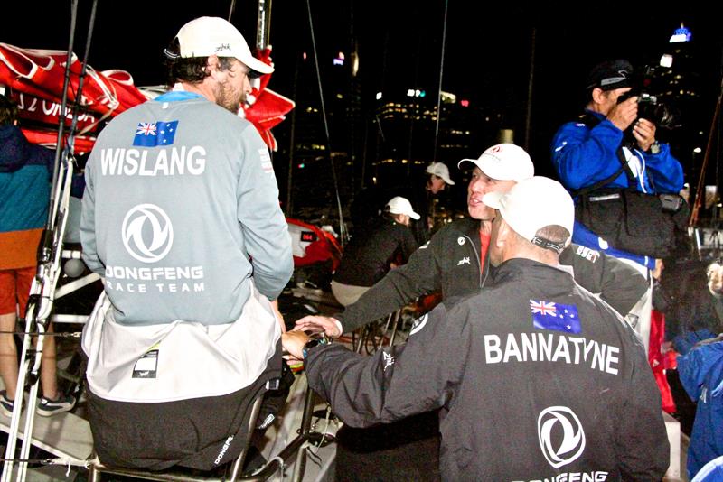 Daniel Wislang and Stu Bannatyne debrief dockside - Volvo Ocean Race - Auckland Stopover after Leg 6 Finish, Auckland, February 28, - photo © Richard Gladwell