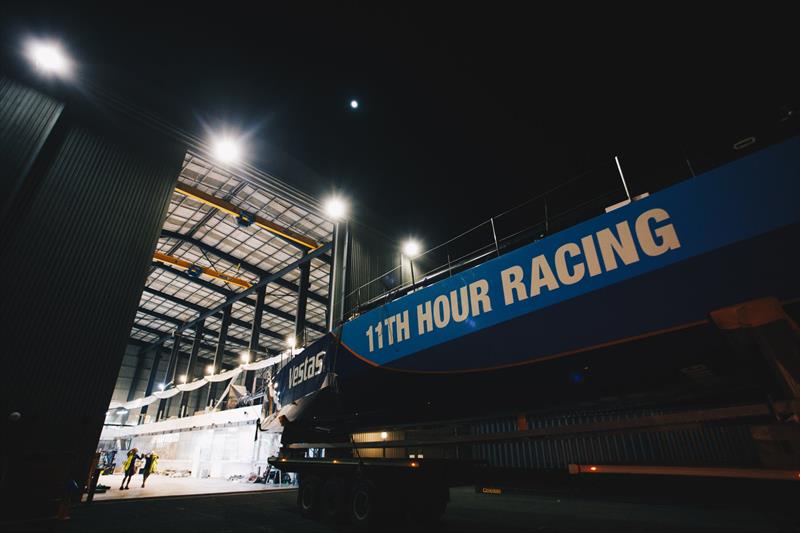 Vestas 11th Hour Racing exits the shed at YDL, Hobsonville ready for the final stage of her repair journey photo copyright Vestas 11th Hour Racing taken at  and featuring the Volvo One-Design class
