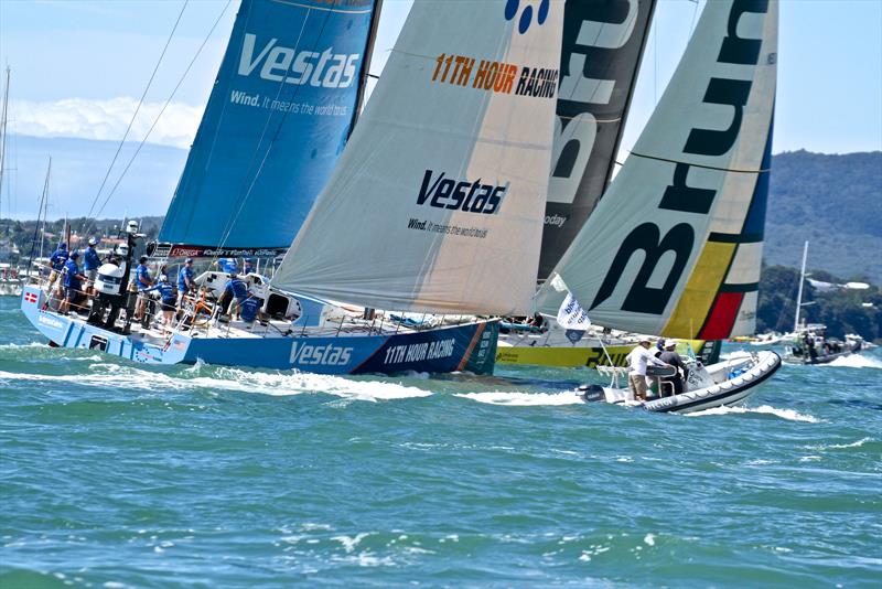 Vestas 11th Hour racing and Brunel - Volvo Ocean Race - Auckland Stopover In Port Race, Auckland, March 10, photo copyright Richard Gladwell taken at  and featuring the Volvo One-Design class