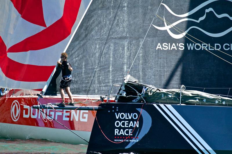 Start - Volvo Ocean Race - Auckland Stopover In Port Race, Auckland, March 10, photo copyright Richard Gladwell taken at  and featuring the Volvo One-Design class