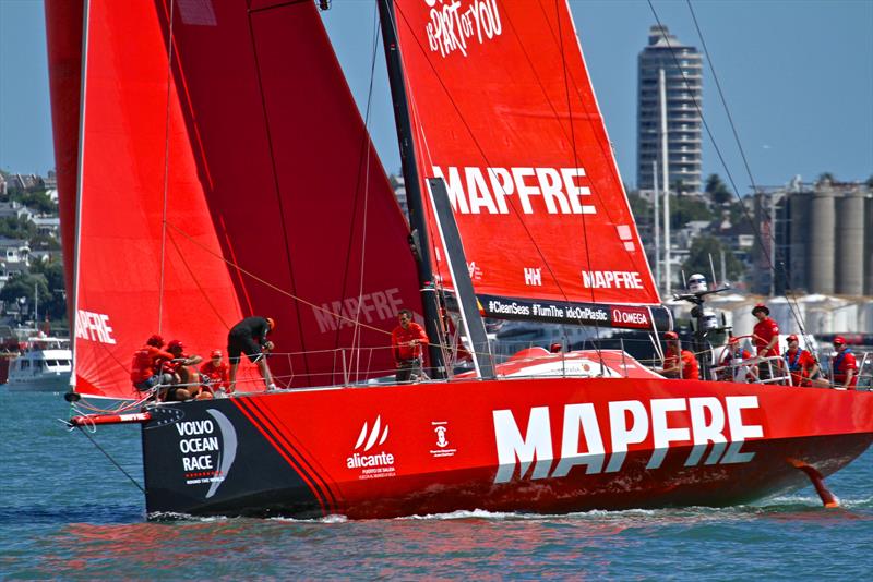 MAPFRE on the first leg - Volvo Ocean Race - Auckland Stopover In Port Race, Auckland, March 10, - photo © Richard Gladwell