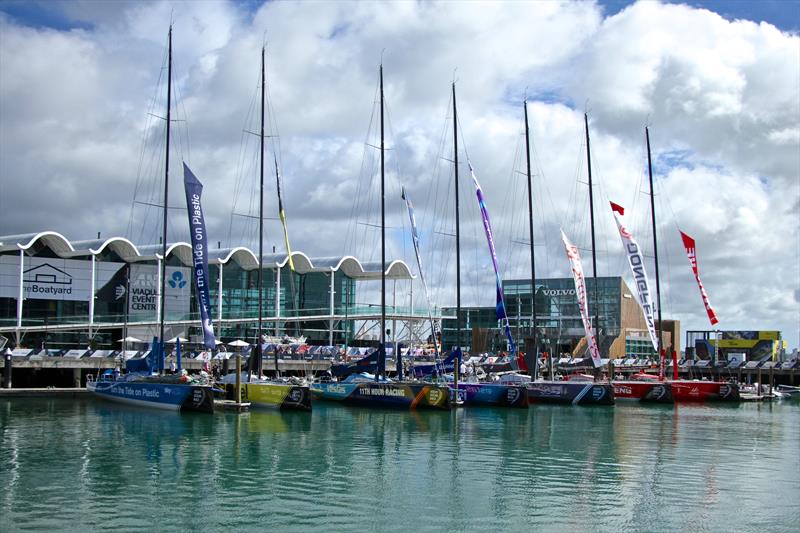 Volvo Ocean Race fleet ready to race on Leg 7 - Volvo Ocean Race Media Conference Leg 7, Auckland - photo © www.photosport.co.nz / Richard Gladwell