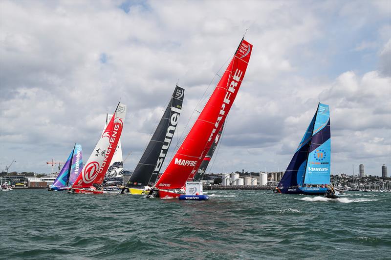 The fleet starts in Auckland - Volvo Ocean Race Leg 7, Auckland to Itajai - photo © Jesus Renedo / Volvo Ocean Race